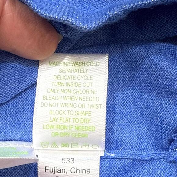 LILLY PULITZER Preppy Luxury Minimalist Sweater Oversized Pockets Coolmax XS NWT - Picture 5 of 14